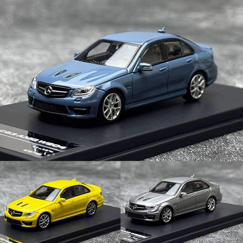 [คลังสินค้าพร้อม] คลังสินค้าพร้อม KING MODEL 1: 64 Benz C63 AMG W204 โมเดลรถอัลลอย