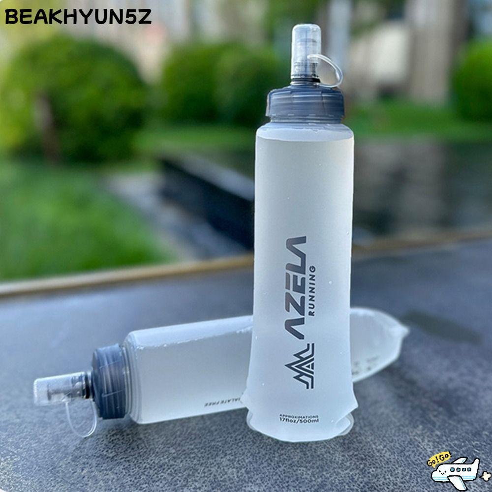 BEAKHYUN5Z 250/500ml ขวดน้ํากีฬา,น้ําหนักเบาแบบพกพาถุงน้ํานุ่ม, Creative Running พับ Camping Drinkware กาต้มน้ํากลางแจ้ง
