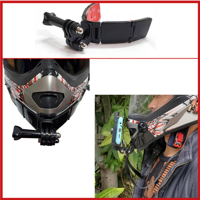 TUYU 3M ติดหมวกกันน๊อค กาวติดหมวก Action Camera มือถือ รุ่นติดหมวก V shape คางแหลม helmet 3m mount