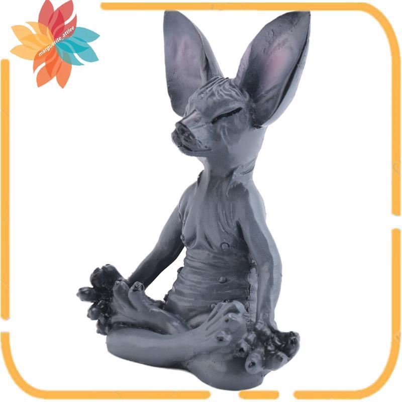 Sphynx Cat Meditate,Thinking Cat รูปปั้น,Medicating Thinking Cat,Sphynx Hairless Catสมาธิสะสมตกแต่ง