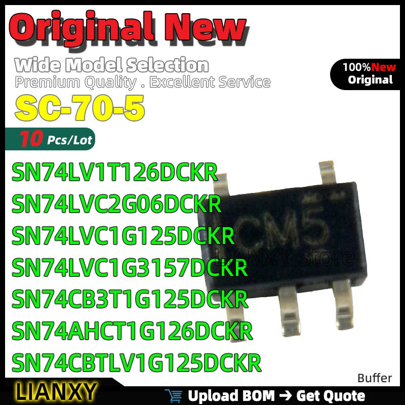 5PCS SN74LV1T126DCKR SN74LVC2G06DCKR SN74LVC1G125DCKR SN74LVC1G3157DCKR SN74CB3T1G125DC SN74CB1G125D