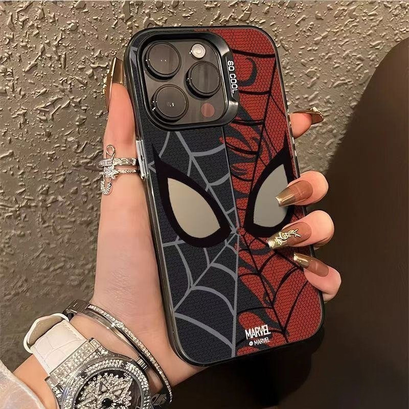 สองด้านสไปเดอร์แมนเหมาะสําหรับ แอปเปิล 17โปรแม็กซ์ เคสโทรศัพท์ ไอโฟน16 ความมีชีวิตชีวา กรณี 15 ยุโรปและอเมริกา 14 13 12
