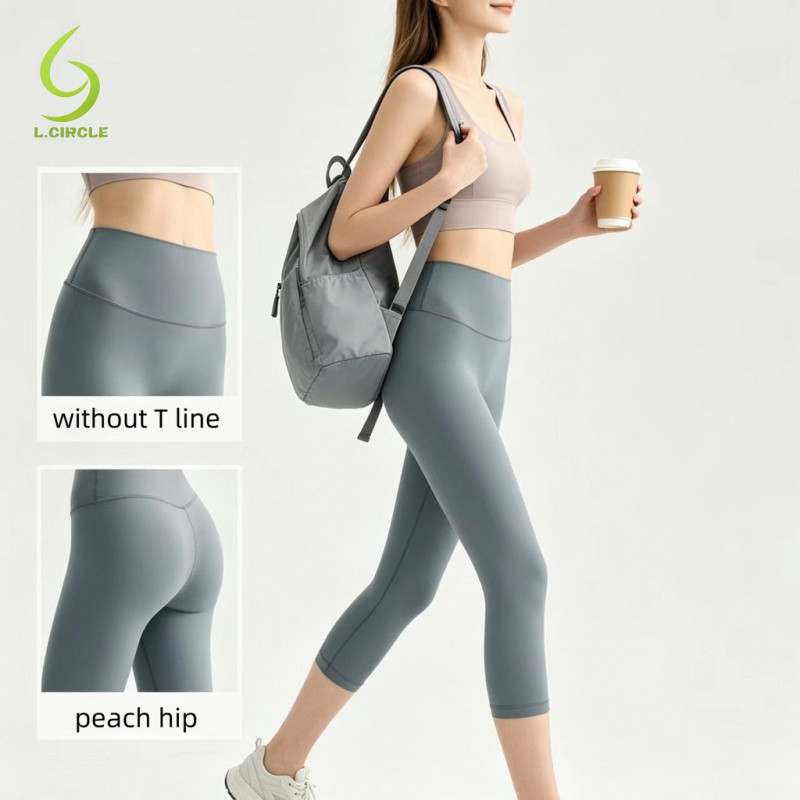 L.CIRCLESport Yoga Pants เลกกิ้งเอวสูง ความรู้สึกเปลือย ฟิตเนส