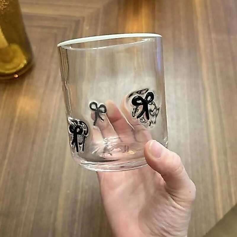 C 450Ml Thick Glass Glass Relienimals & Wers Glass Cup Household Water Cup Cup Glass Cup Niche Juic