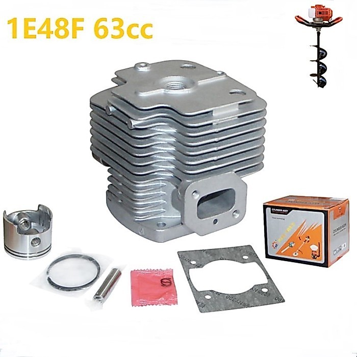 48mm Cylinder & Piston Gasket Kit fits 1E48F 48F 63CC 6300 2 Stroke Engine Motor Earth Auger Drill