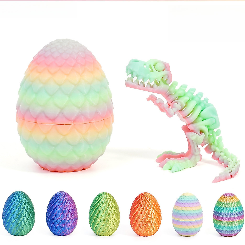 3D พิมพ์น่ารัก Dinasour พร้อมไข่ชุดของเล่น Luminous ความงามตกแต่งเดสก์ท็อป T-REX เครื่องประดับ
