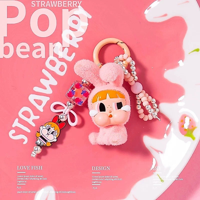 พวงกุญแจจี้ตุ๊กตาน่ารัก mini crybaby crybaby ตุ๊กตาพวงกุญแจรถโทรศัพท์มือถือกระเป๋าโซ่จี้หญิง
