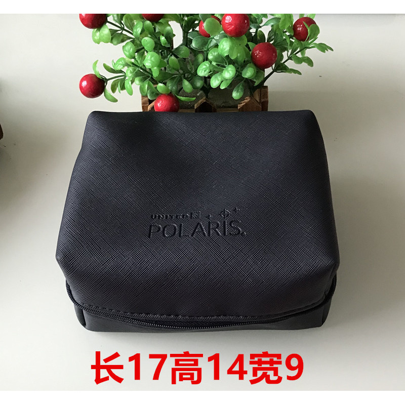 ขายร้อน United Airlines First Class United Polaris Leather Toiletry Bag กระเป๋าเก็บเครื่องสําอางความ