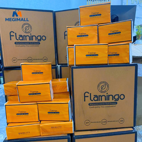 [ยกลัง20ห่อ ] Flamingo กระดาษทิชชู่ กระดาษชำระ หนา 4ชั้น 360แผ่น นุ่มละมุน ราคาคุ้มค่า ใช้ทั้งเดือน