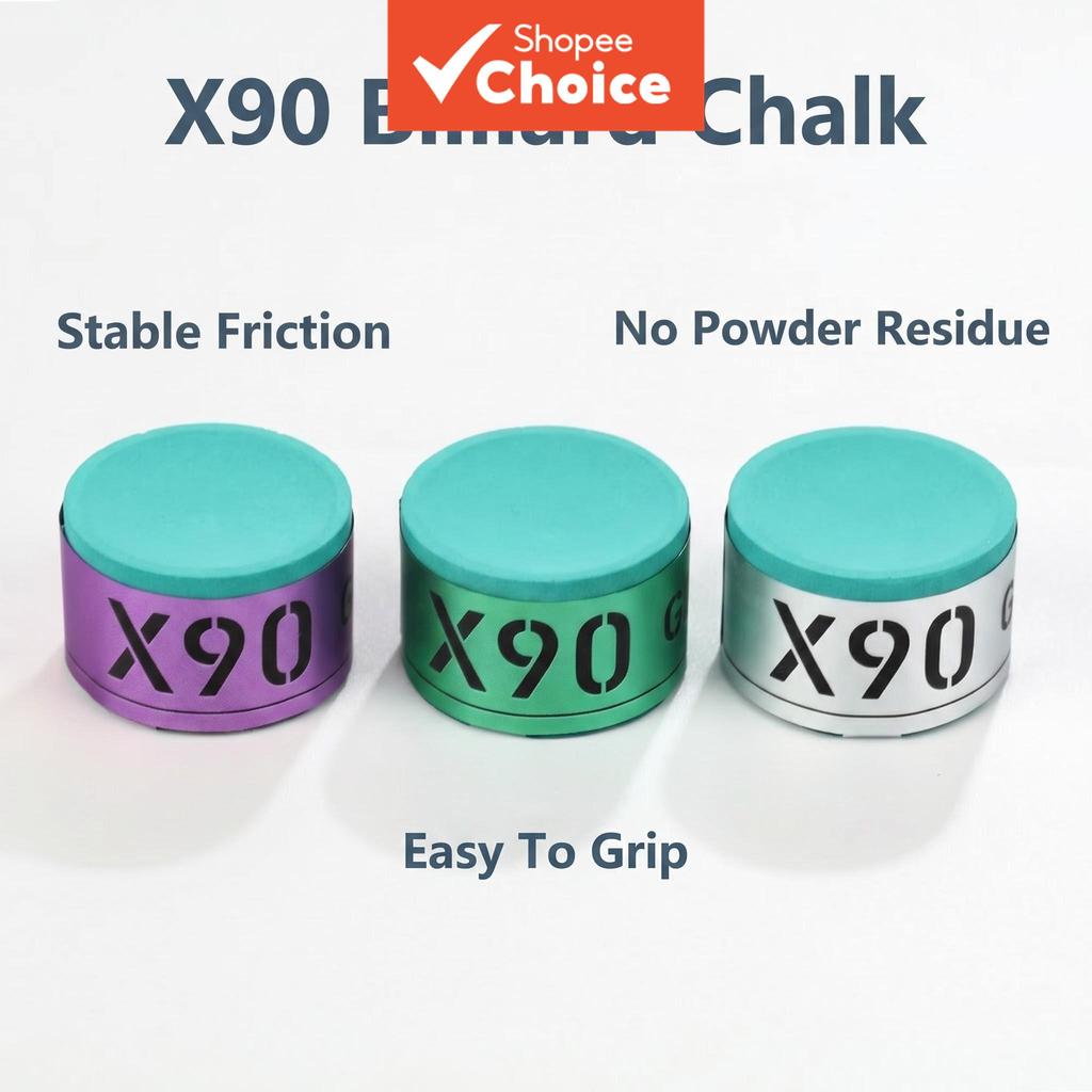 ชอล์กคิว X90 Billiards Chalk ผงชอล์กคิวสําหรับไม้คิวบิลเลียด ผงชอล์กช็อคโกแลต ทาหัวคิว ผงไม้คิว อุปกรณ์บิลเลียด
