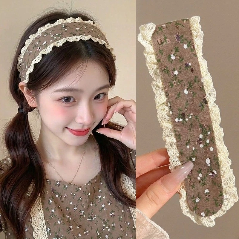 ผมโพสต์แถบคาดศีรษะแฟชั่นเกาหลีดอกไม้ Velcro Fluffy Wash Face แถบคาดศีรษะผมสติกเกอร์ Hairband อุปกรณ์เสริมผม