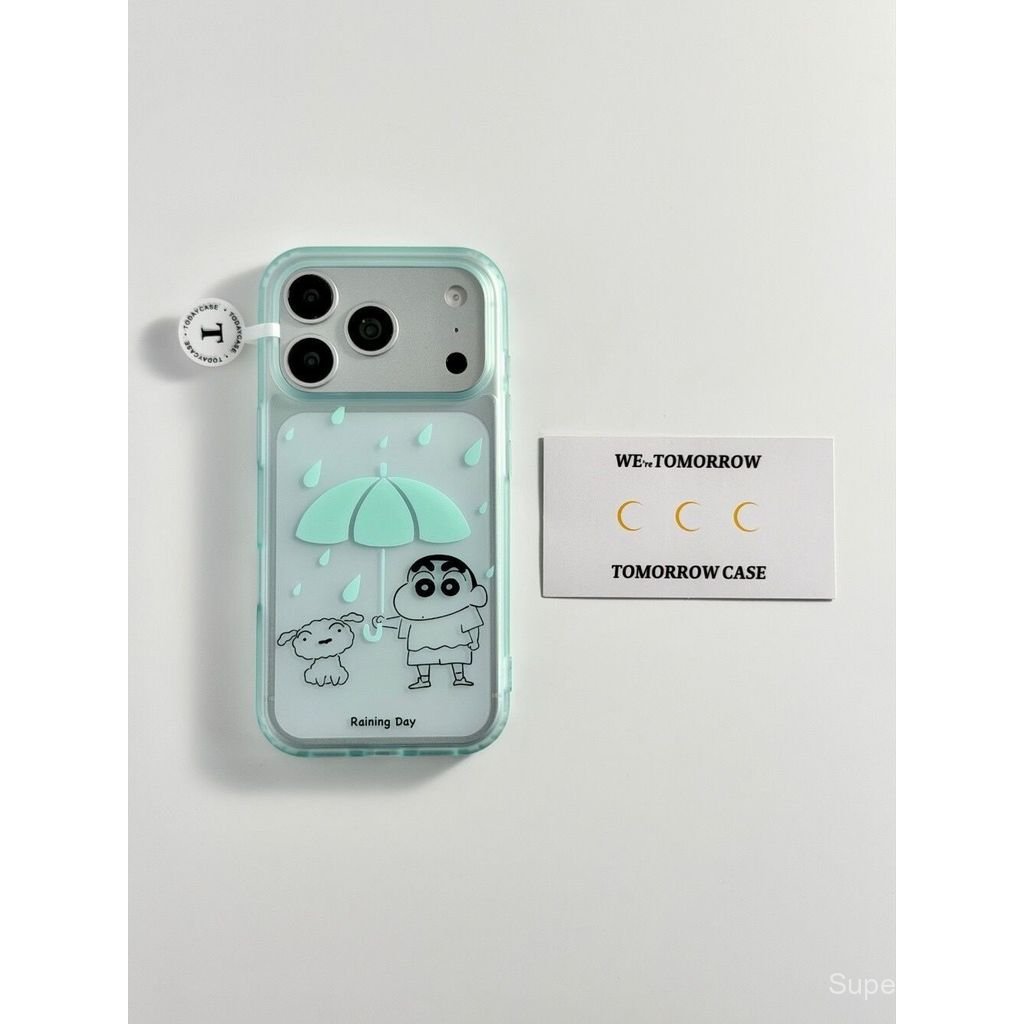 เคสโทรศัพท์โทรศัพท์ เหมาะสําหรับ iPhone 11 12 13 14 15 16 17 Pro max Plus Air ร่ม Crayon Shin-Chan Shock-proof Shock-proof เคสรวมทุกอย่าง BGDM