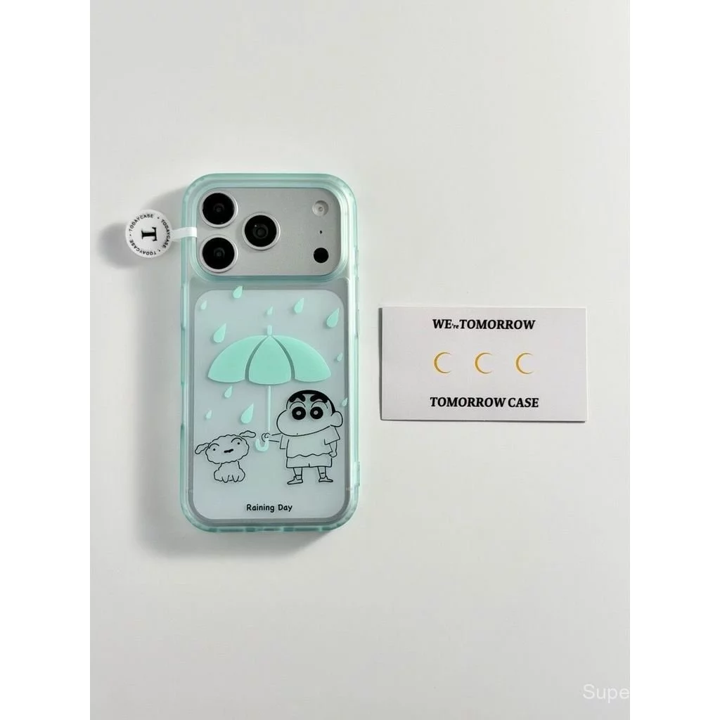 เคสโทรศัพท์โทรศัพท์ เหมาะสําหรับ iPhone 11 12 13 14 15 16 17 Pro max Plus Air ร่ม Crayon Shin-Chan Shock-proof Shock-proof เคสรวมทุกอย่าง BGDM