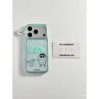เคสโทรศัพท์โทรศัพท์ เหมาะสําหรับ iPhone 11 12 13 14 15 16 17 Pro max Plus Air ร่ม Crayon Shin-Chan Shock-proof Shock-proof เคสรวมทุกอย่าง BGDM