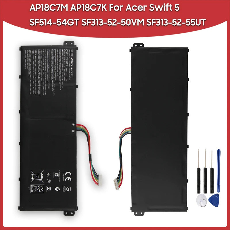 แบตเตอรี่ 3545mAh รุ่น AP18C7M AP18C7K สำหรับ Acer Swift 5 SF514-54GT-74V1 SF514-54GT-51WA SF514-55T