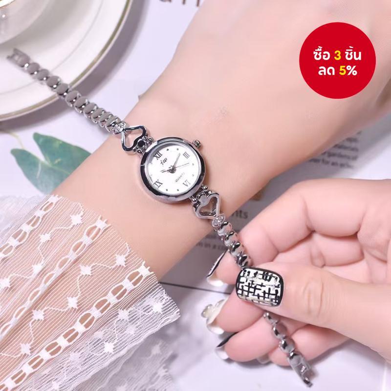 นาฬิกาข้อมือนักเรียนหญิงอินเทรนด์ - สายเหล็กบางและควอตซ์มินิมอล ความสง่างาม ไร้ความพยายาม