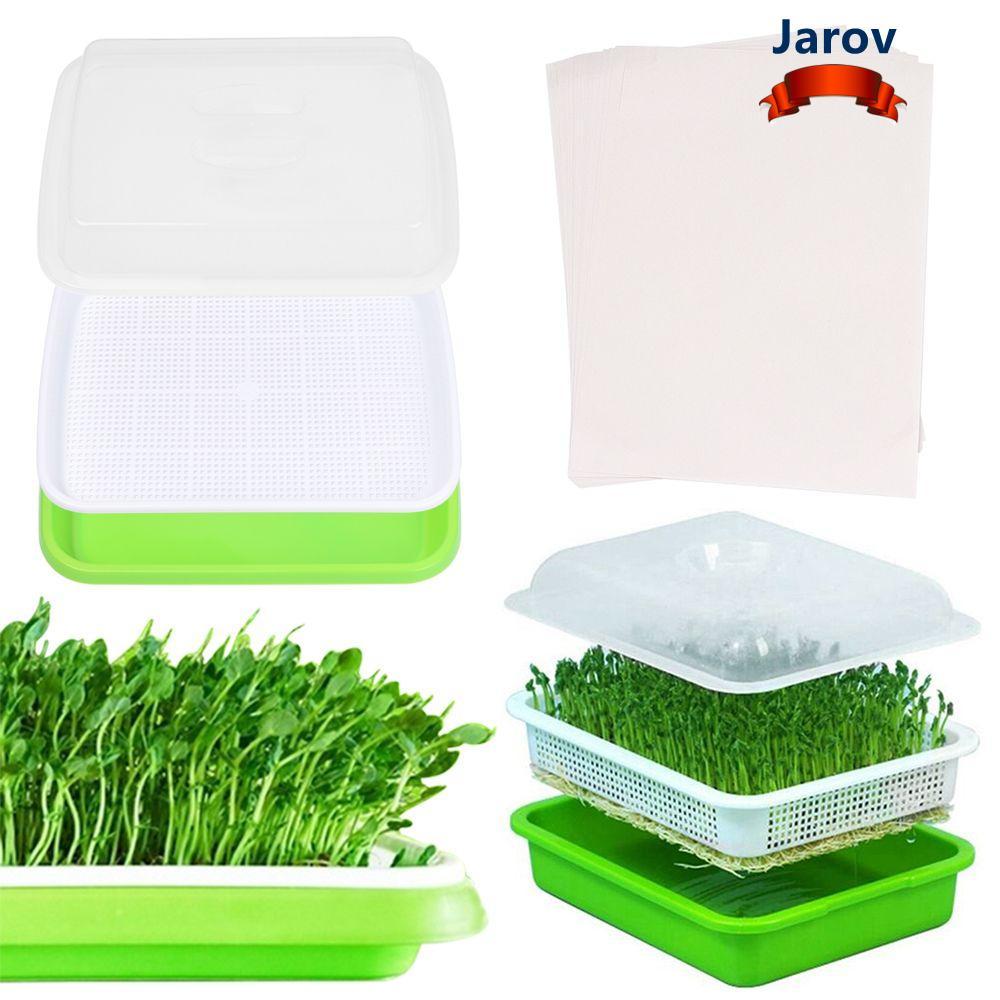 JAROV ถาดเพาะกล้า อุปกรณ์ทําสวน ถาดไฮโดรโปนิกส์ กระถางถั่วงอกการเพาะปลูกแบบไร้ดิน