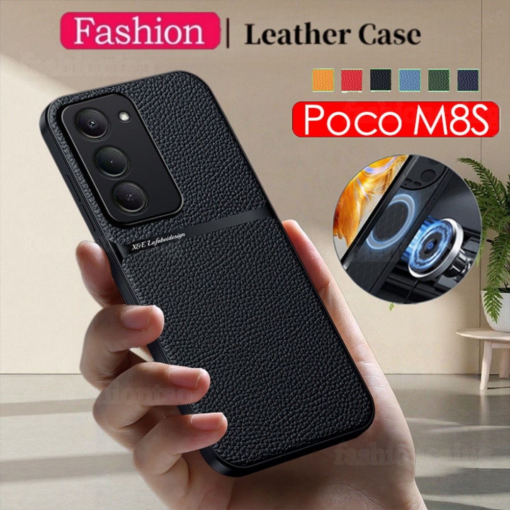 สําหรับ Xiaomi Poco M8 M 8 S M8s M8Pro M8 S Pro PocoM8s PocoM8Pro 5G 2026 หรูหราหนังโทรศัพท์กรณีกล้อ