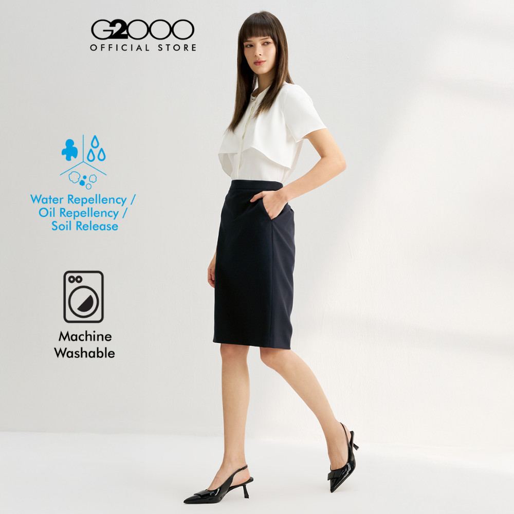 G2000 กระโปรงสูทสำหรับผู้หญิง ทรง H-Shape รุ่น 5625183199 BLACK