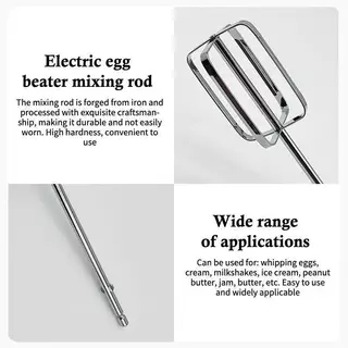 Alittlese ทนทานสแตนเลสผสมมือสิ่งที่แนบมา 2 Beaters ไฟฟ้า Whisk อุปกรณ์เสริมสําหรับครีมไข่ผสมห้องครัว TH