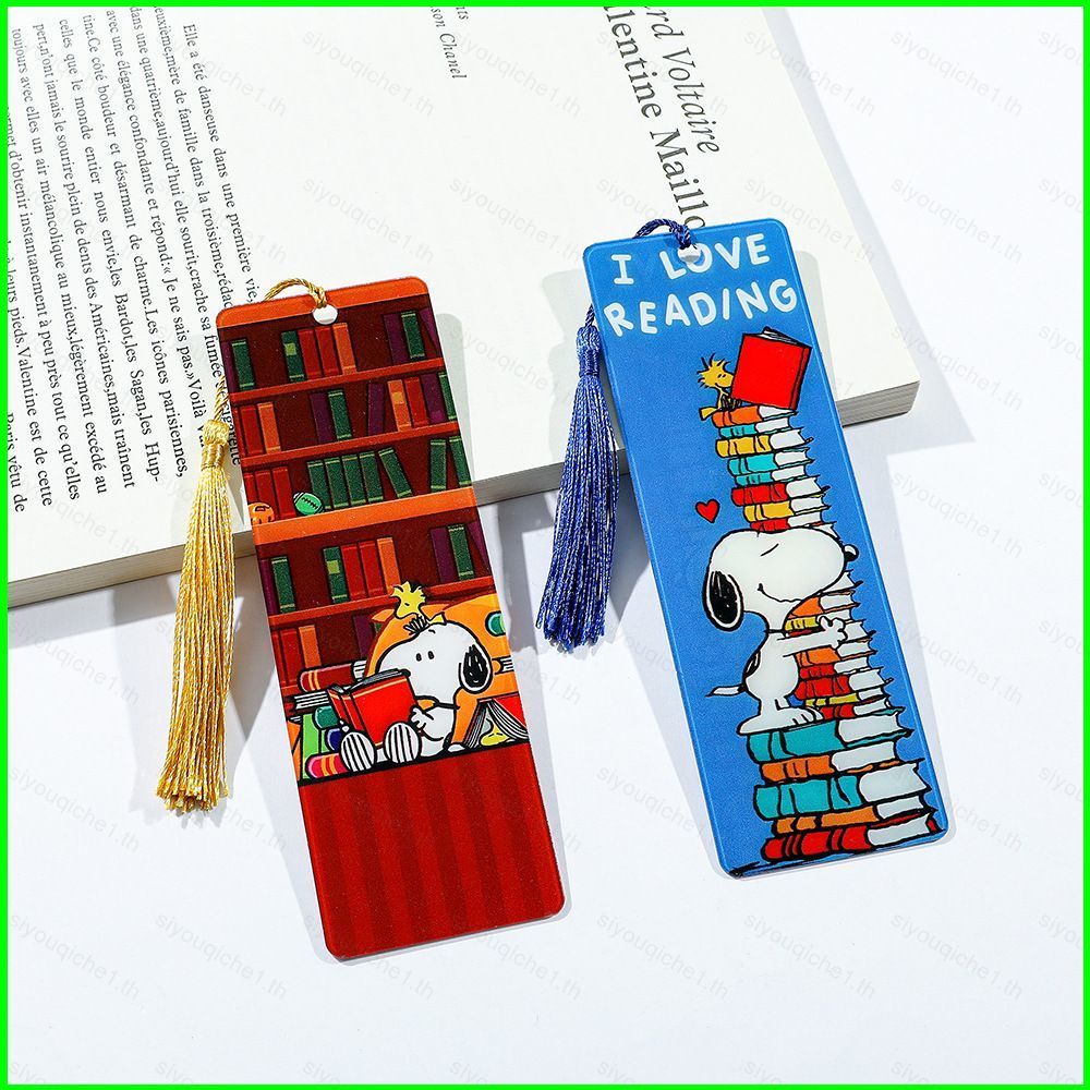 SY1 น่ารักการ์ตูน Snoopy อะคริลิคพู่บุ๊คมาร์คของขวัญเด็กของที่ระลึกคอลเลกชัน YS1