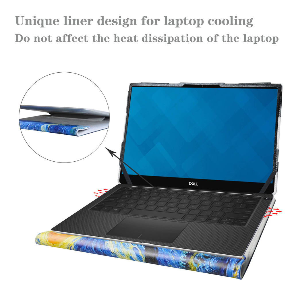 Custom PU หนังสําหรับ Dell XPS 13 9305/XPS 13 9370/XPS 13 9380/ 13 9360 9350 9343/ 2-in-1 9365