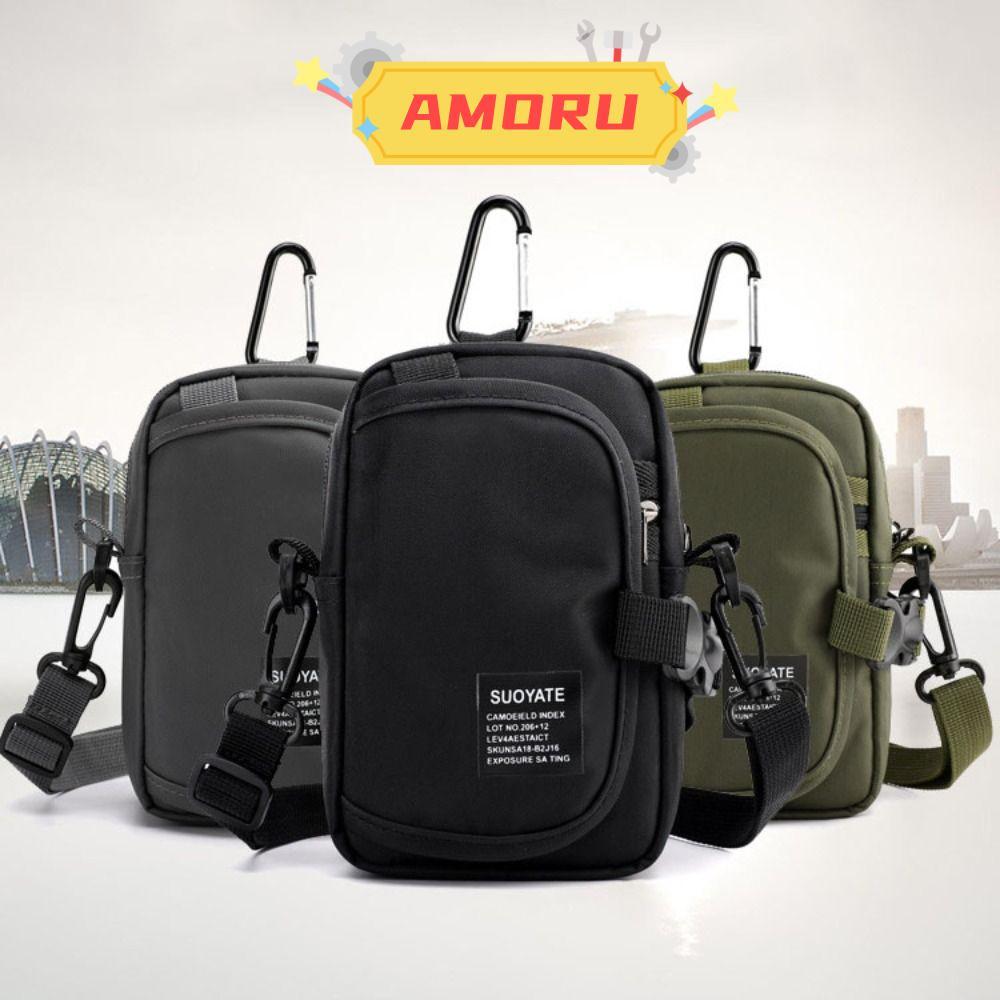 AMOR12U7 แพ็คเอว, กระเป๋าโทรศัพท์ Chest Sling Bag กระเป๋าเดินทางผู้ชาย, ซิปกันน้ําโพลีเอสเตอร์ Outdo