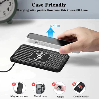 Singee Car Wireless Charger Silicone Non Slip Pad Car Wireless Phone Charger Station Fast Charging Silicone Pad Stand