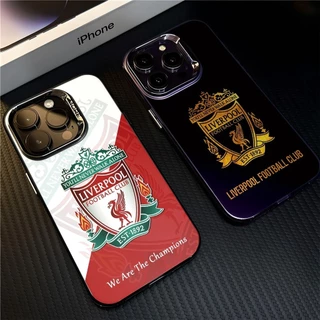 ลิเวอร์พูล FC เคสสําหรับiphone 17 Pro Max 15 14 XR 13 11 8 7 แฟชั่นชุบโลหะCool Creativeแบรนด์อินเทรนด์เคสซิลิโคนอ่อนนุ่ม