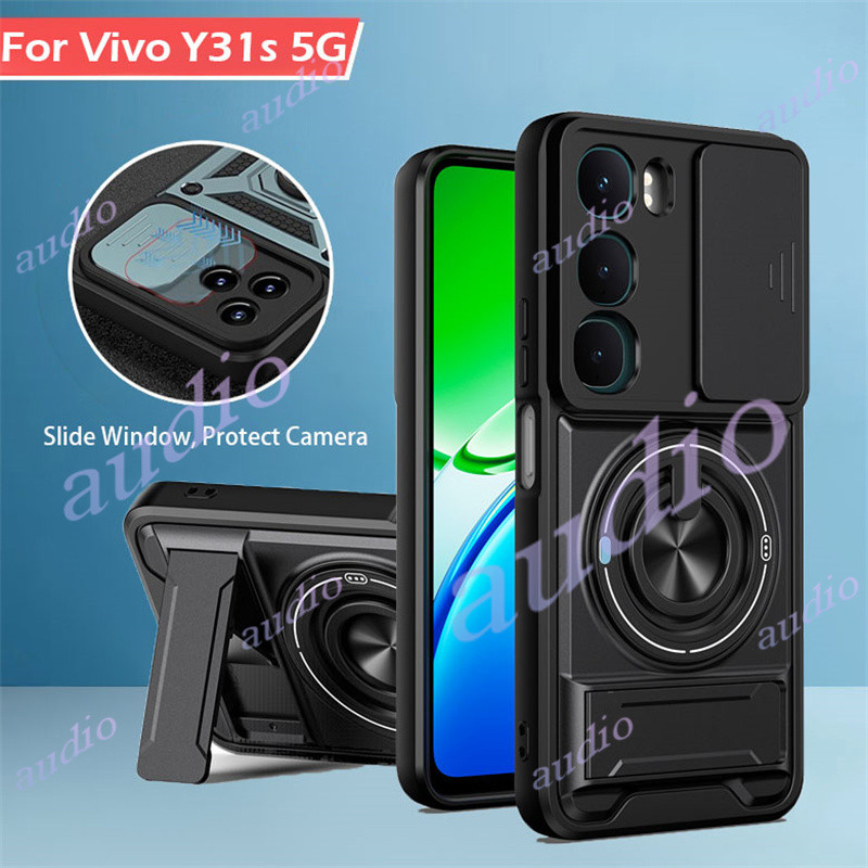 Vivo Y31s 5G หน้าต่างบานเลื่อน Anti Fall Matte เคสโทรศัพท์สําหรับ vivo Y31s Y31S VivoY31s 5G 2026 พร