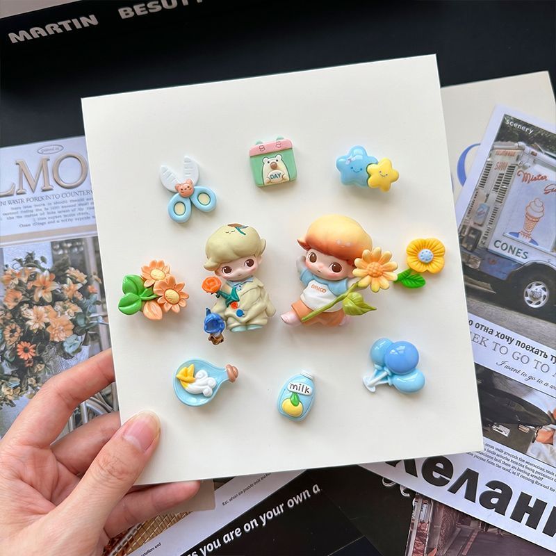 Dimoo Flower Fairy Croc Charms Set - ของตกแต่งรองเท้าเรซิน 3D น่ารักสําหรับ Crocs Clogs DIY