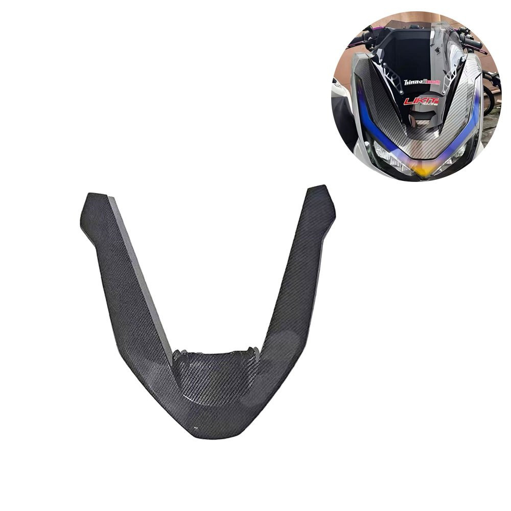คิ้ววี PCX160ปี25-26 งานฟิล์มลอยน้ำลายคาร์บอน คิ้วไฟหน้าPCX2025 เคฟล่า(0134)