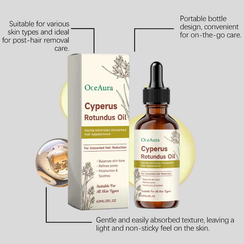 Cyperus Rotundus Oil, Cypress Oil for Hair Removal, Natural Soothing  (60ml)