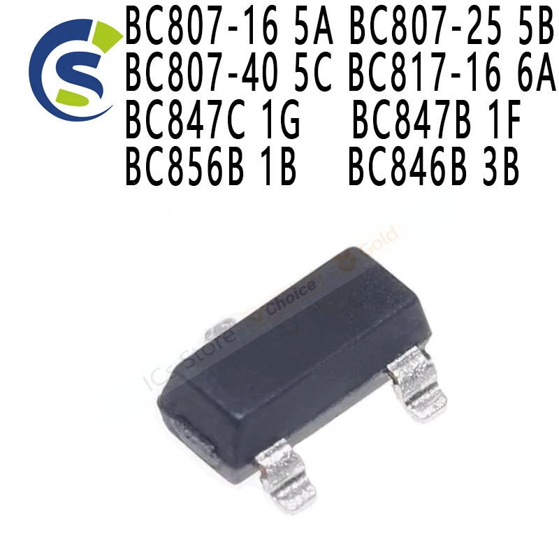 5PCS BC817-40 BC817-25 BC848B SOT23 BC807-16 5A BC807-25 5B BC807-40 5C BC817-16 6A BC847C 1G BC847B