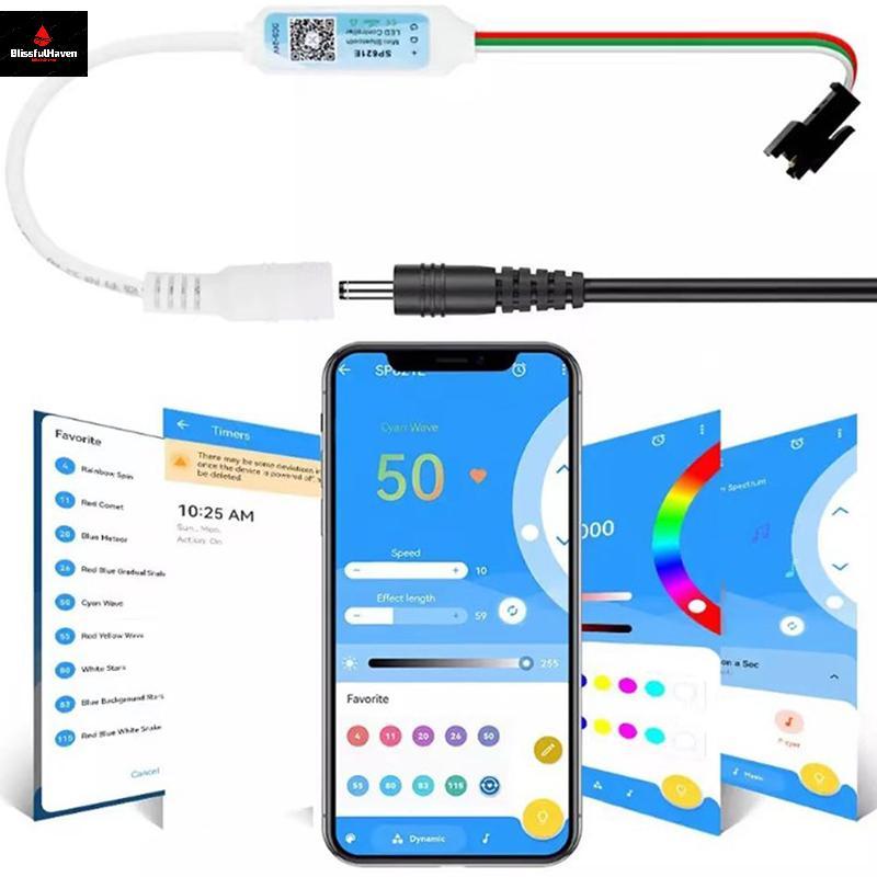 SP621E Mini RGB Controller สําหรับ WS2811 WS2812 WS2813 LED Strip Light Control -24V