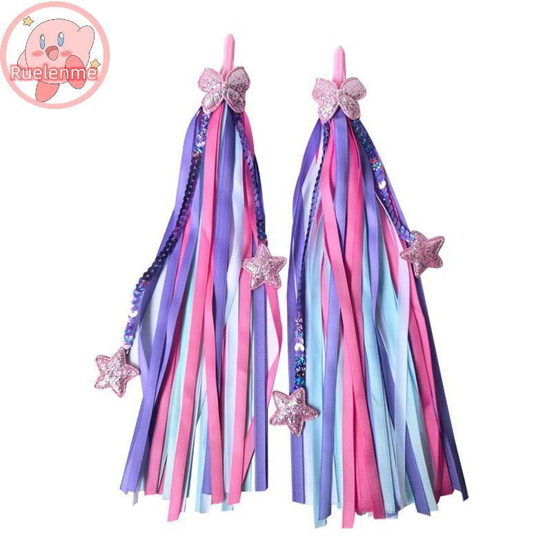 ถูกต้อง ลําแสงที่มีสีสันสําหรับเด็กจักรยานมือจับริบบิ้นสนุกและตกแต่งสําหรับเด็กสกู๊ตเตอร์ ไทย