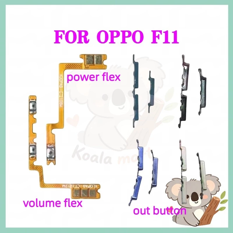 สําหรับ OPPO F11 โทรศัพท์สวิทช์ Key Power On Off Volume up down ปุ่มด้านข้างปุ่ม Flex เปลี่ยน