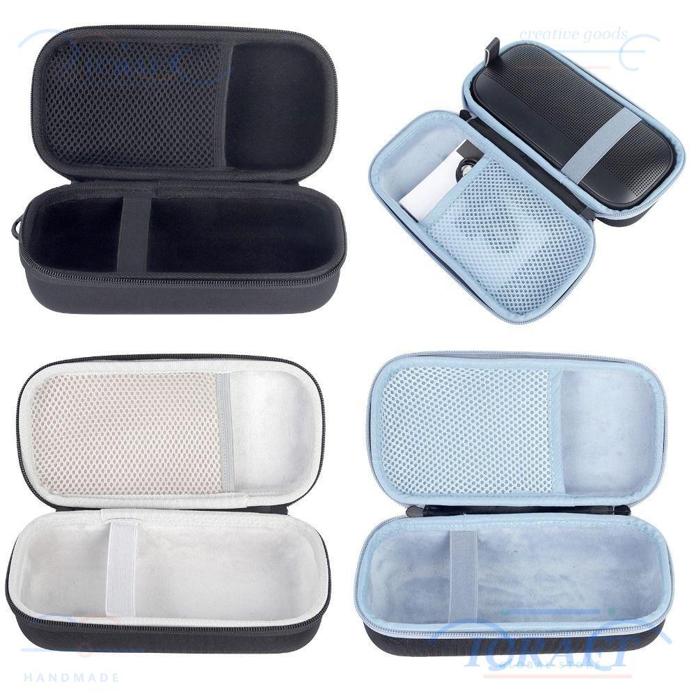 ICRAFT Carrying, กล่องเก็บลําโพงบลูทูธกันกระแทกทนต่อการสึกหรอ,ฝาครอบป้องกัน EVA ป้องกันฝุ่นระดับมืออาชีพแบบพกพาสําหรับ Bose SoundLink Flex Travel