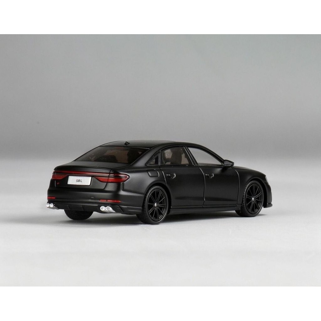 Mybeautyhouse JKM 1:64 Matte Black S8 L D5 Luxury ซีดานกีฬารุ่นDiecastโลหะจอแสดงผลรถใหม่