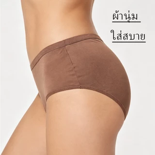 【แพ็ค 10ตัว】กางเกงในผู้หญิง กางเกงในผ้าฝ้าย เอวกลาง คละสี Size M-4XL ใส่สบาย ระบายอากาศได้ดี NY148