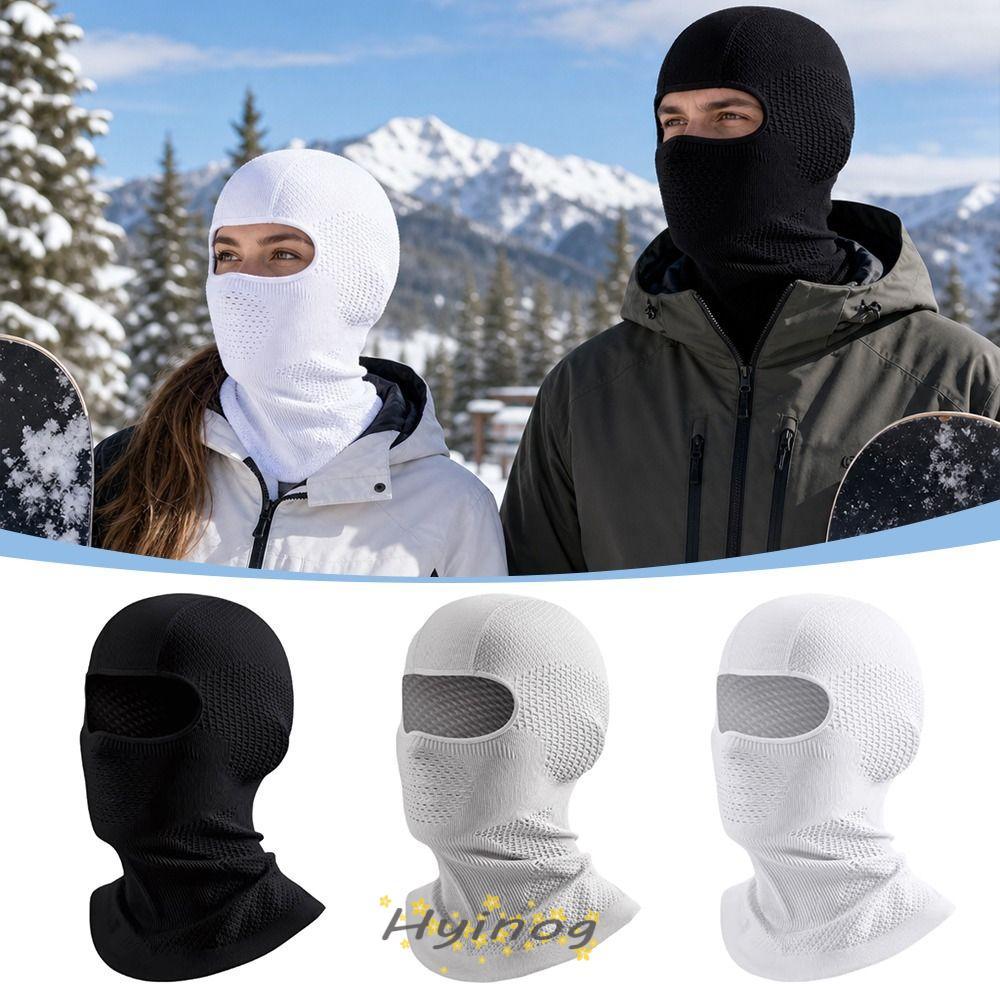 HYINOG หมวกสกี, Warm Breathable Quick-Drying Balaclava Full Face, อินเทรนด์ยืดหยุ่นความร้อนหมวกกันน็อคกันลมหมวกซับสกีป้องกันใบหน้า
