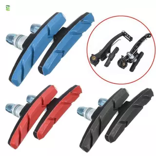 LUOLVTH 1 คู่จักรยานเงียบผ้าเบรค,ยาวนานทนทานจักรยาน V Braking Pads, ยาง 3 สี + ยางโลหะเบรค Pad จักรยานเสือภูเขา