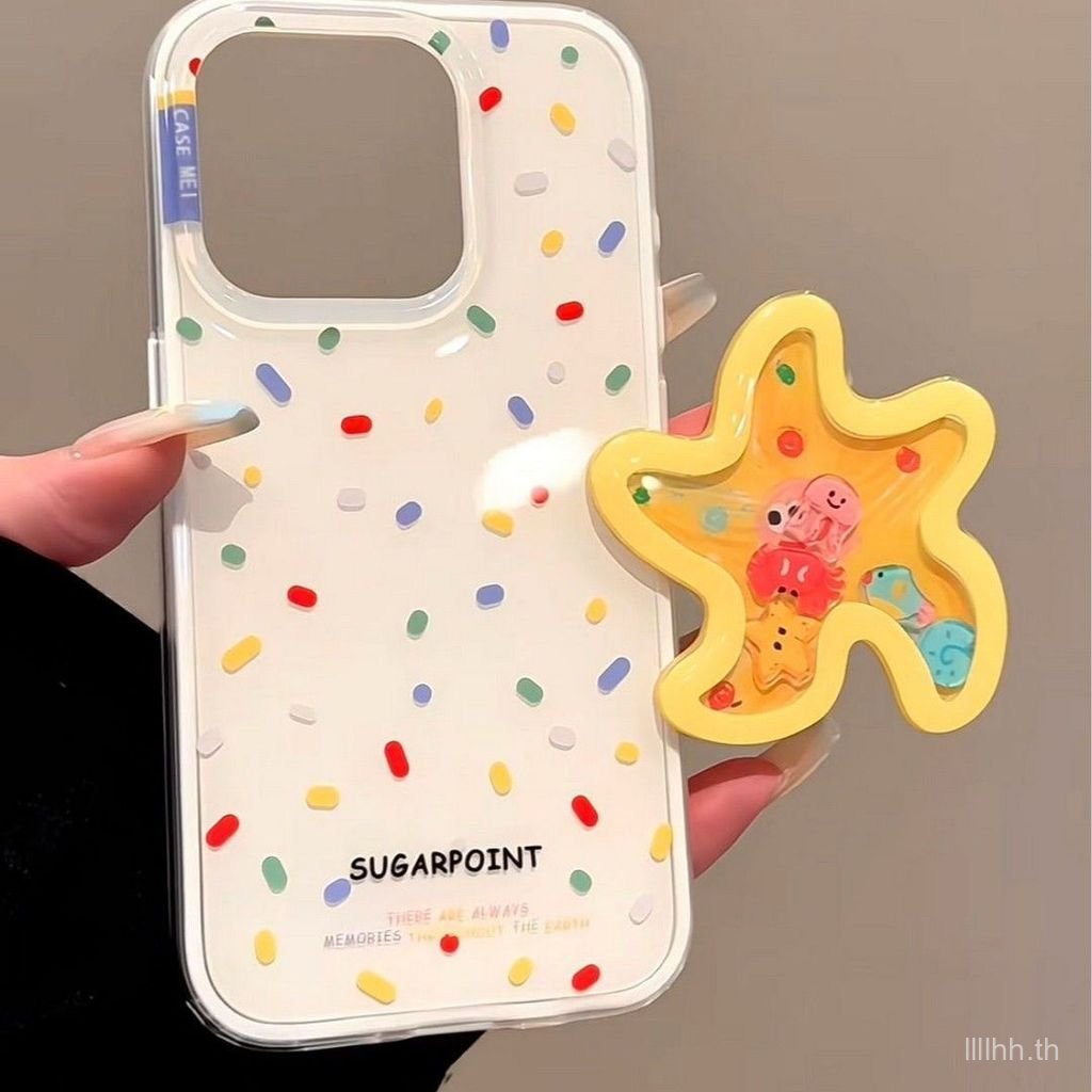 เคสโทรศัพท์ เหมาะสําหรับ iPhone 7 8 X XS XR XSMAX 11 12 13 14 15 16 17 Pro max Plus Air สี Polka Dot + วงเล็บ Shock-Resistant เคสป้องกันรวมทุกอย่างกรณี AAB3