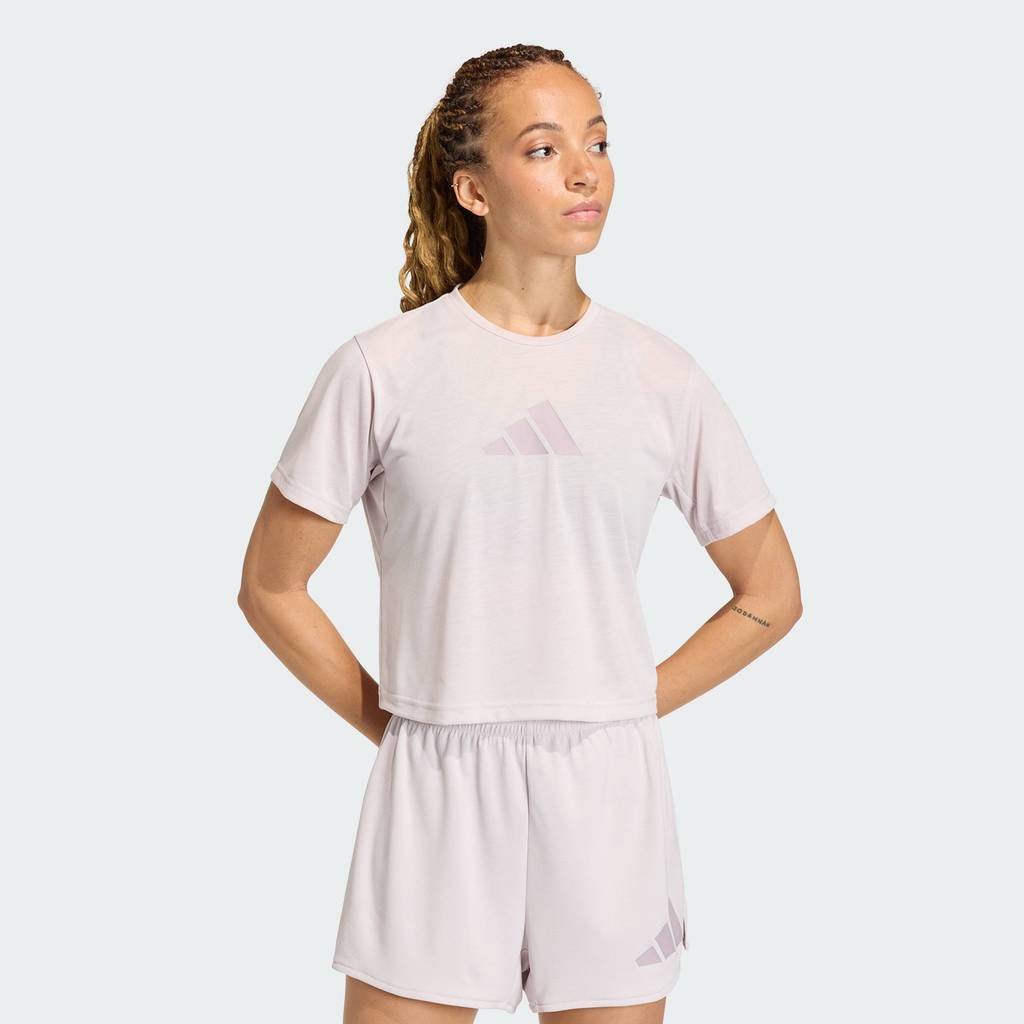 adidas Gym & Training เสื้อยืดเทรนนิง Train Essentials Big Logo Performance ผู้หญิง สีม่วง KC5563