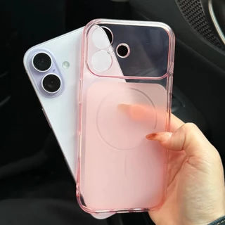 💖เคสใสผิวด้าน ขอบใส สัมผัสนุ่ม กันรอยนิ้วมือ เรียบหรู สำหรับ iPhone 17 16 15 14 13 12 11 Pro Max Plusเคสโทรศัพท์มือถือ