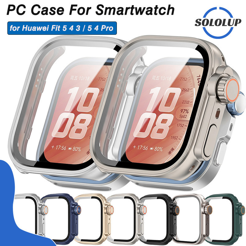 กระจกนิรภัย for Huawei Watch Fit 5 4 3 / 5 Pro / 4 pro เคส สมาร์ทว็อช ปกป้องกันหน้าจอ กรณีป้องกันการตก for Huawei Fit 4