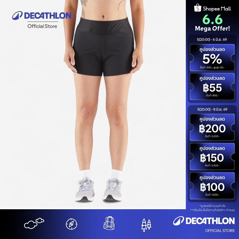 Decathlon Women'S Running Shorts Run 100 กางเกงขาสั้นผู้หญิงสำหรับใส่วิ่งรุ่น Run Dry - Black