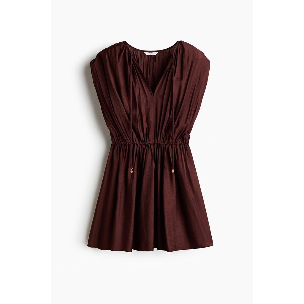 H&M(เอชแอนด์เอ็ม) เดรสทรงทูนิกผสมผ้าวิสโคส ผู้หญิง 1343913_1