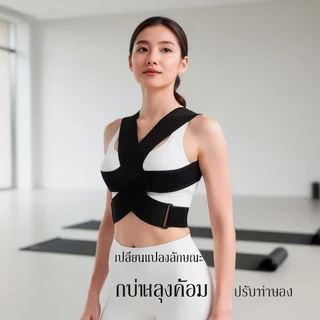 เข็มขัดพยุงหลัง แก้หลังค่อม ปรับบุคลิก ดามหลัง ระบายอากาศ ใส่สบาย ผู้หญิง ผู้ชาย ออฟฟิศ