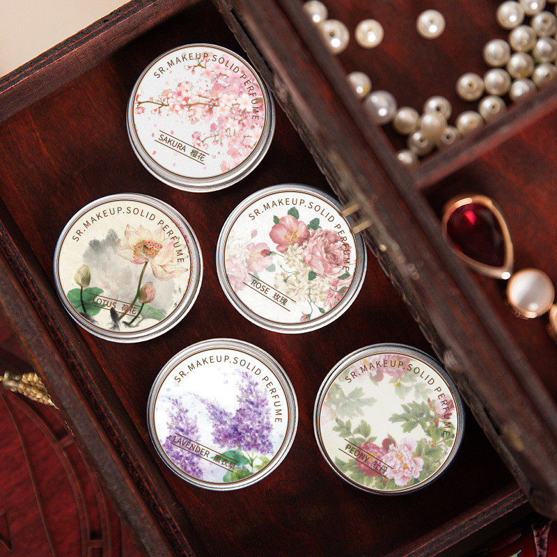 พร้อมส่ง ครีมหอมแข็ง กล่องเหล็ก กลิ่นกุหลาบ สไตล์โบราณ ติดทน สดชื่น พกพา ท่องเที่ยว